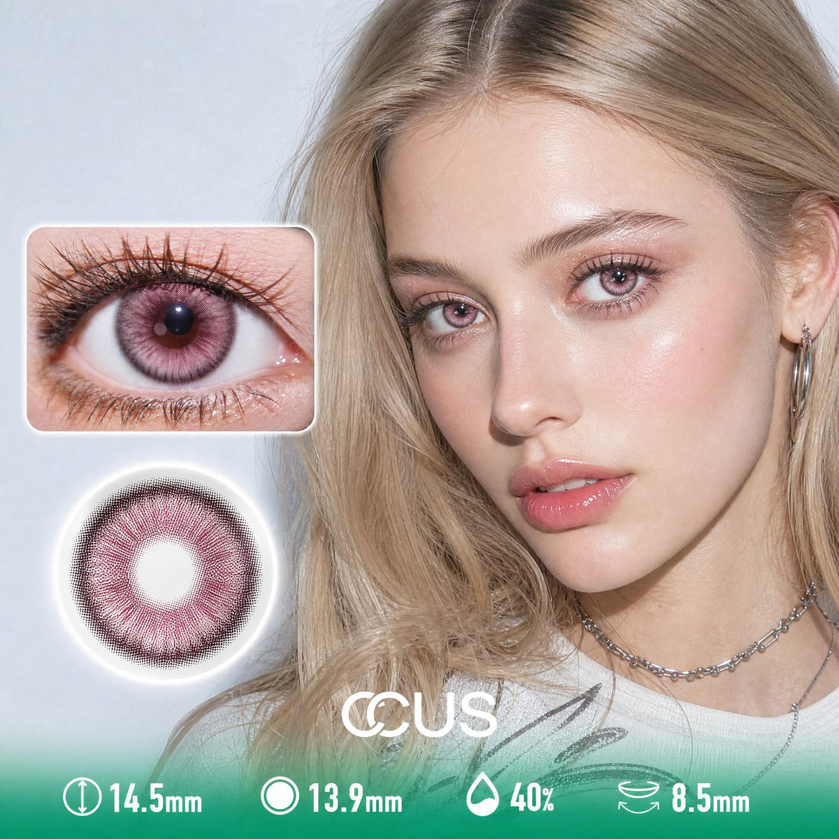 Frostlight Blush Pink Contact Lenses