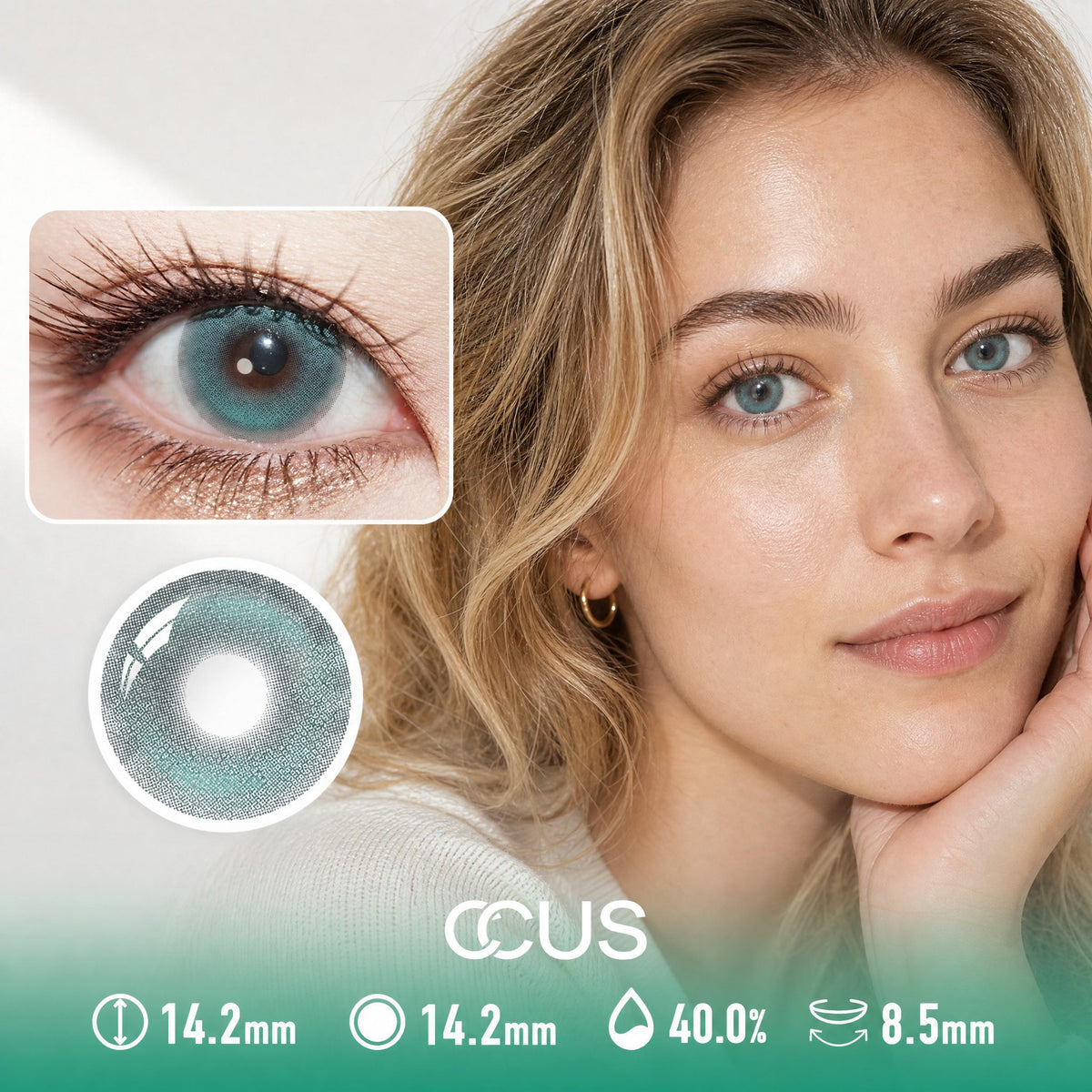Glass Dawn Green Contact Lenses