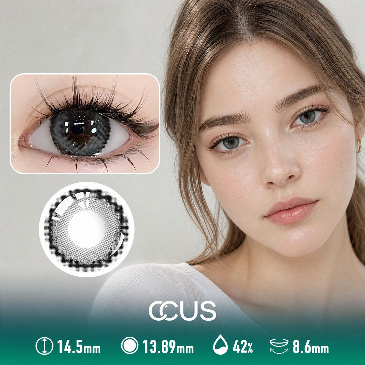 Glass Prague Cloud Grey Contact Lenses