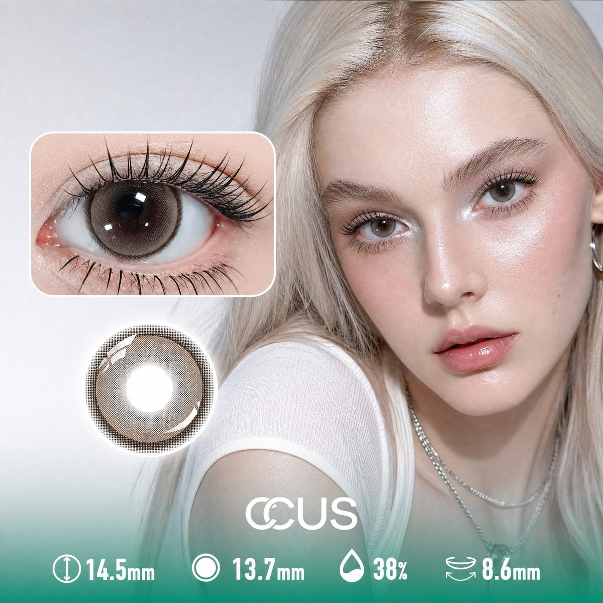 Glitter Frost Cocoa Brown Contact Lenses