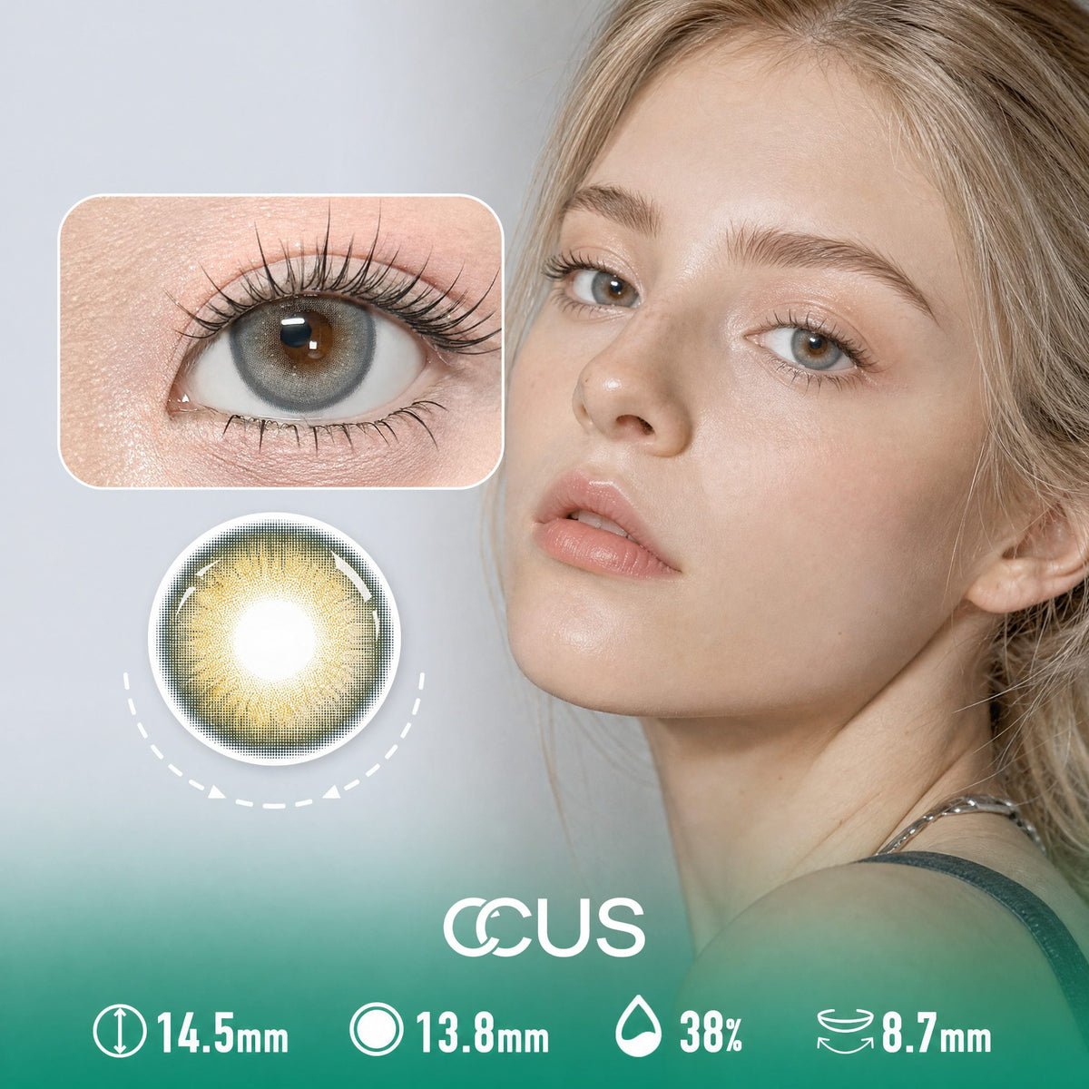 Harbor Mist Sage Green Contact Lenses