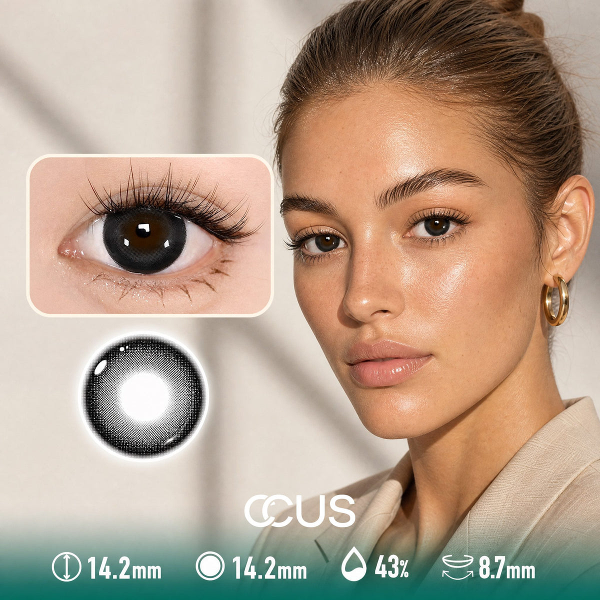 Ink Bloom Black Contact Lenses