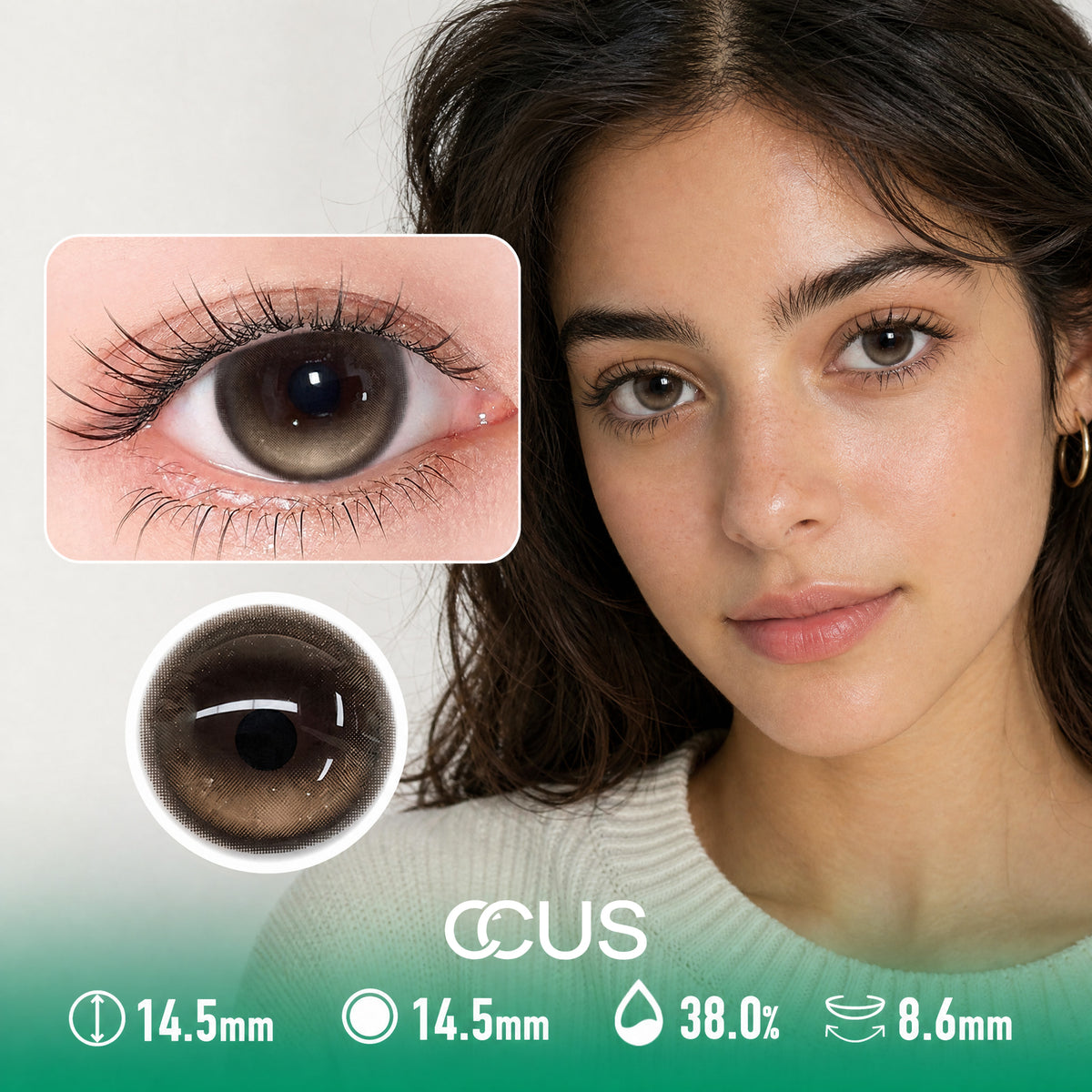 Linen Toffee Brown Contact Lenses