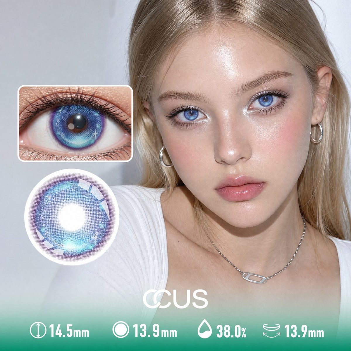 Mall Glaze Cobalt Blue Contact Lenses