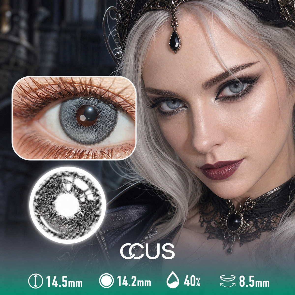Masquerade Smoke Grey Contact Lenses
