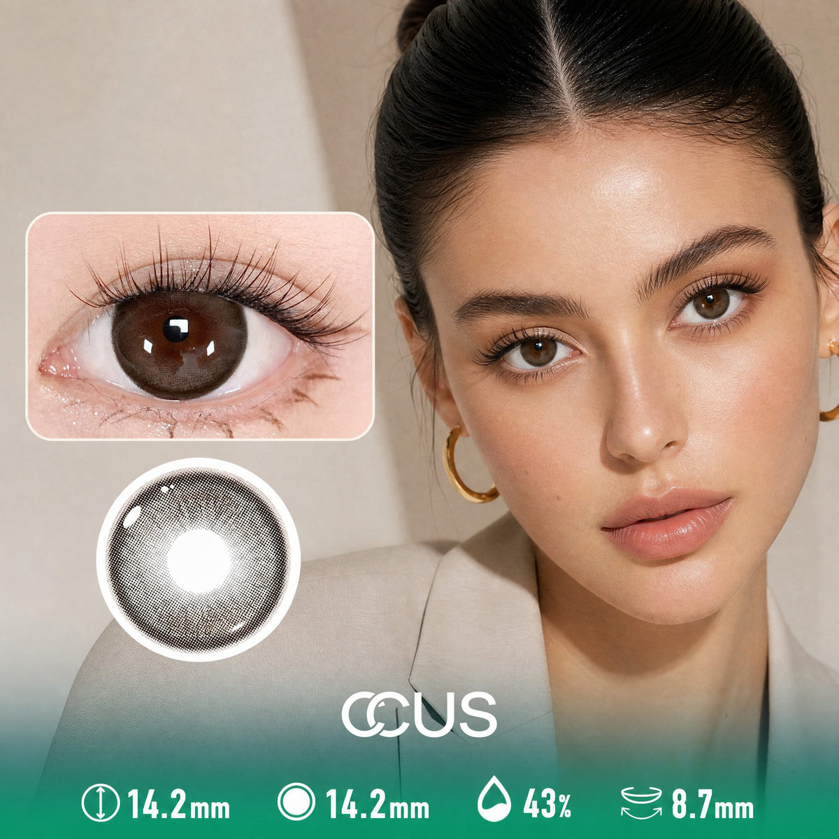 Milan Mist Cocoa Brown Contact Lenses