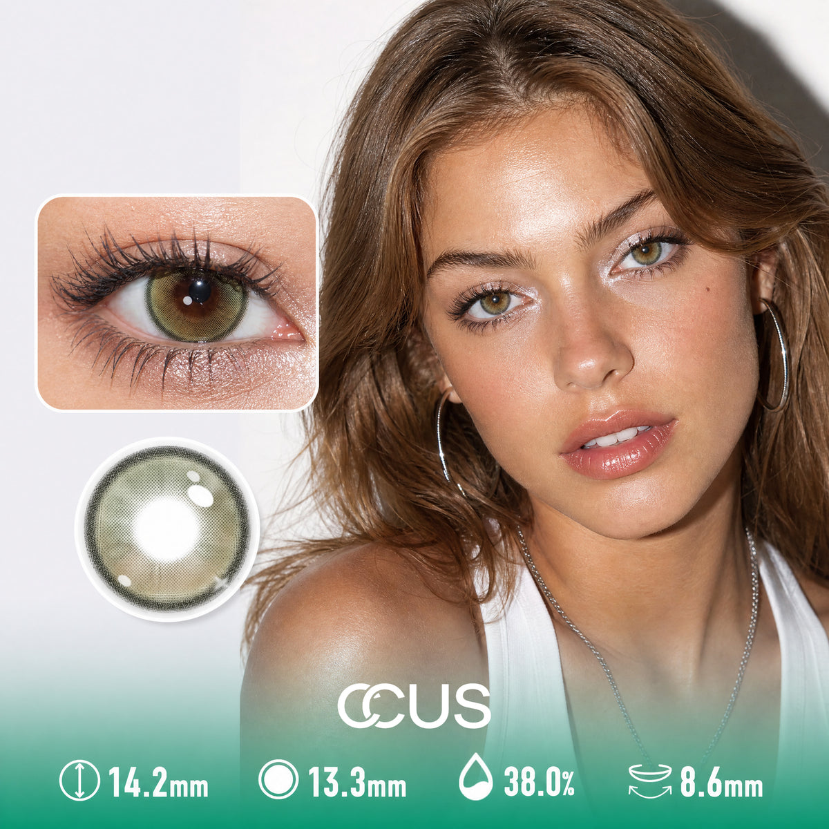 Mixtape Olive Amber Brown Contact Lenses