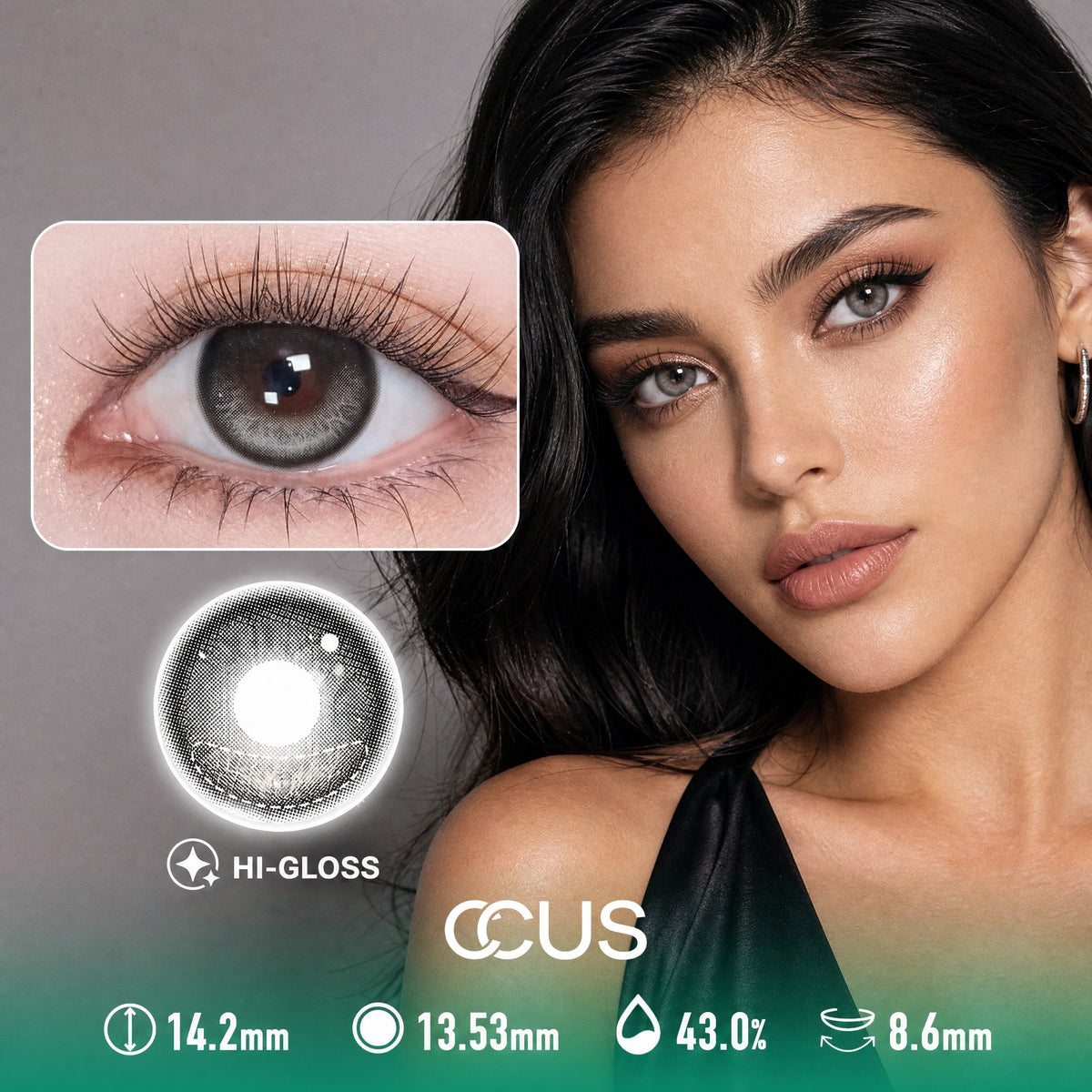 Moon Haze Smoke Grey Contact Lenses