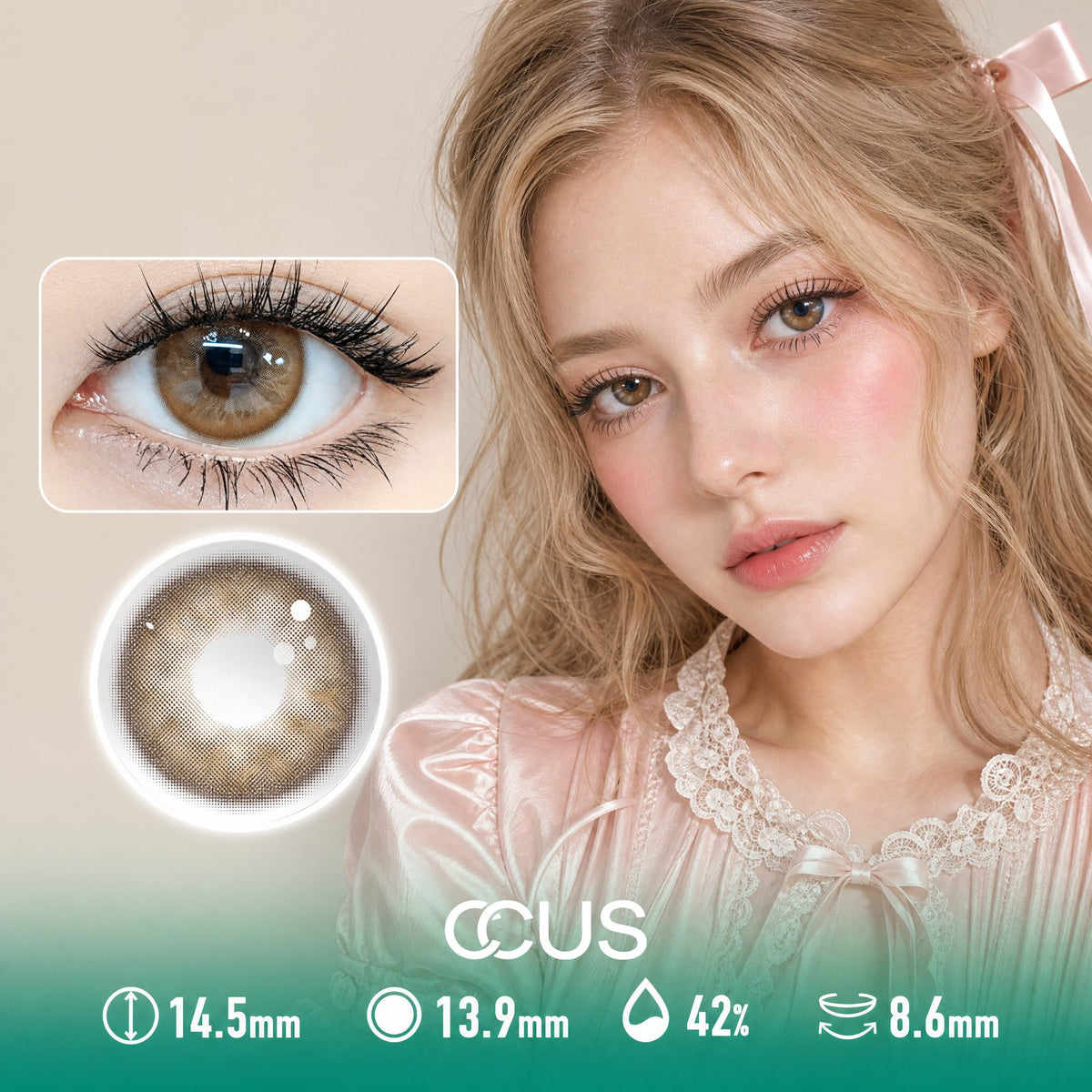 Moon Lace Bronze Brown Contact Lenses