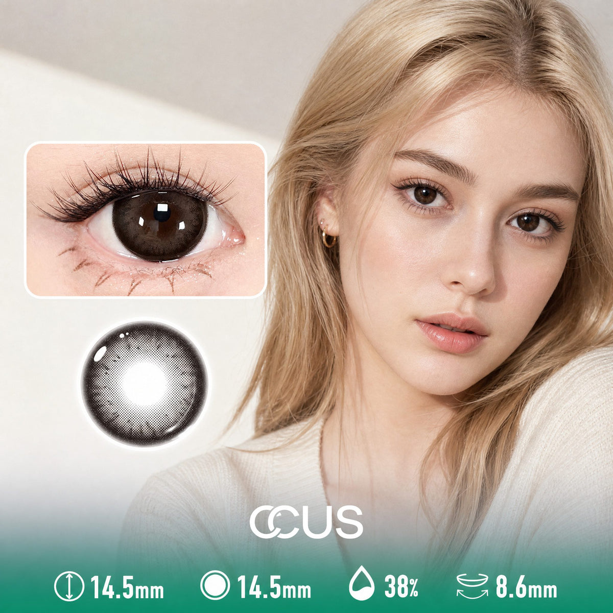 Morning Linen Almond Amber Brown Contact Lenses