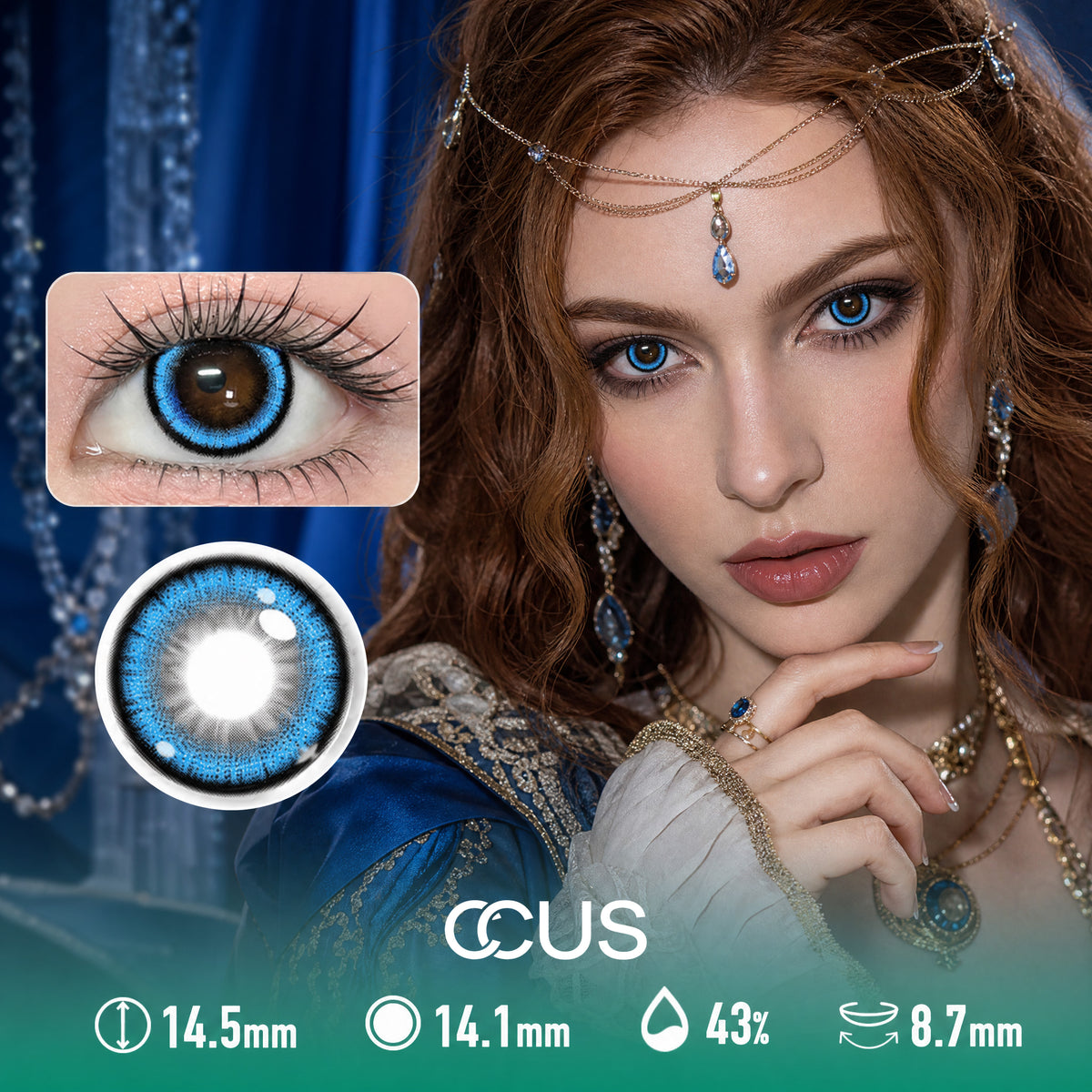 Nebula Blue Contact Lenses