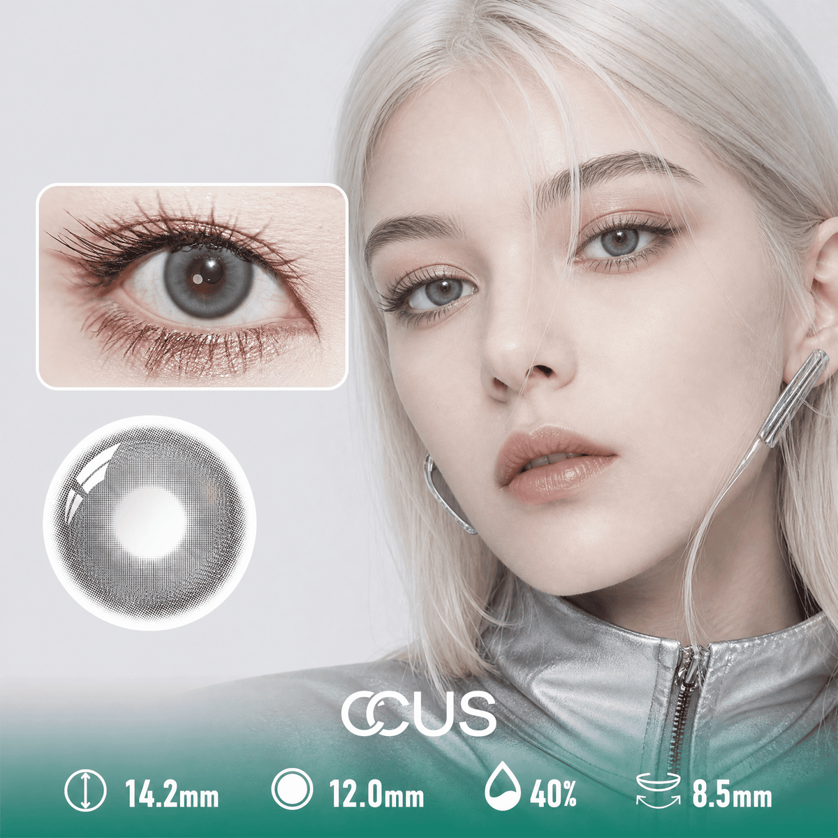 Nebula Velvet Grey Contact Lenses