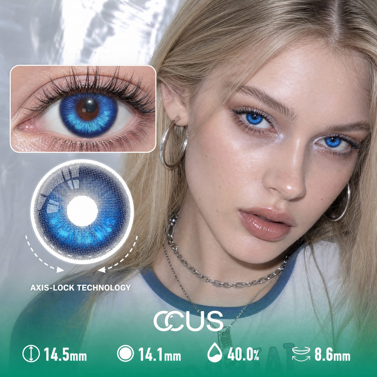 Neon Nebula Blue Contact Lenses