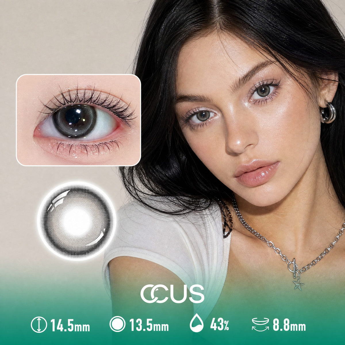Paparazzi Smoke Grey Contact Lenses