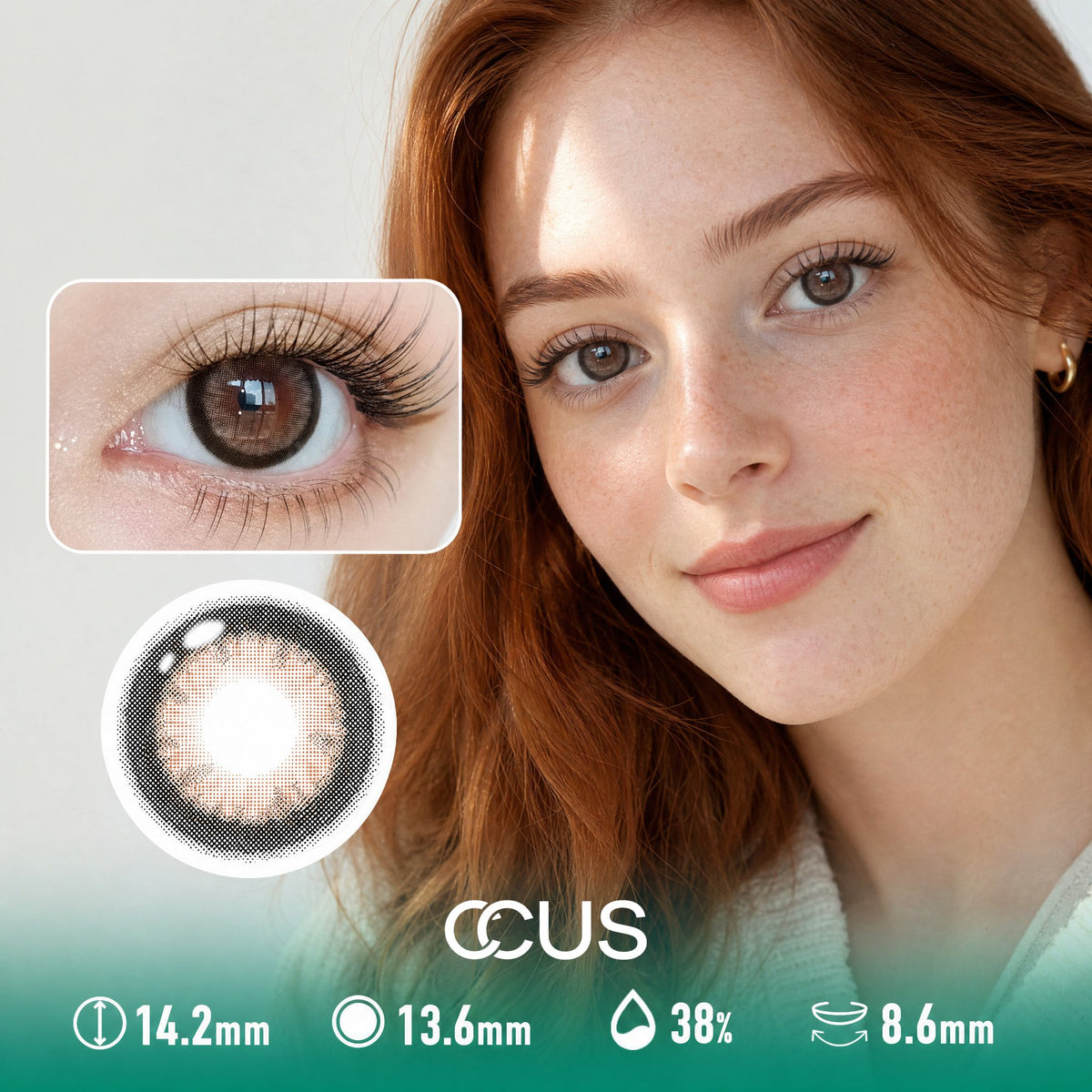 Peony Star Pink Brown Contact Lenses