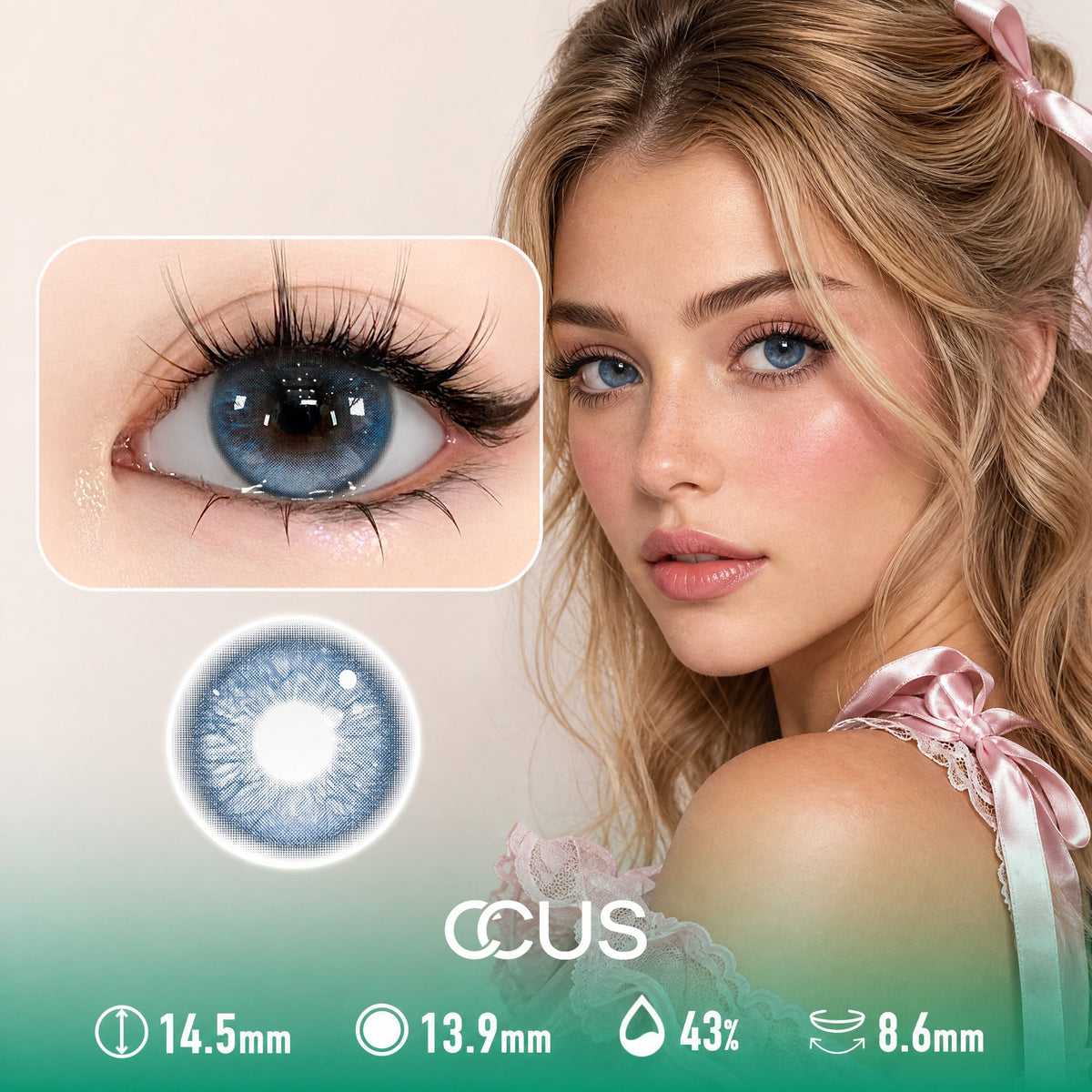 Petticoat Azure Blue Contact Lenses