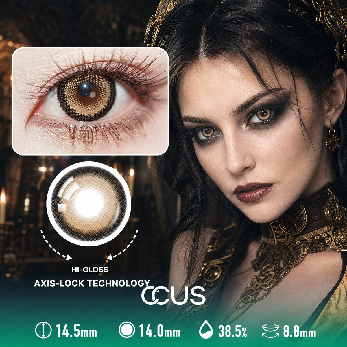 Phantom Brown Contact Lenses
