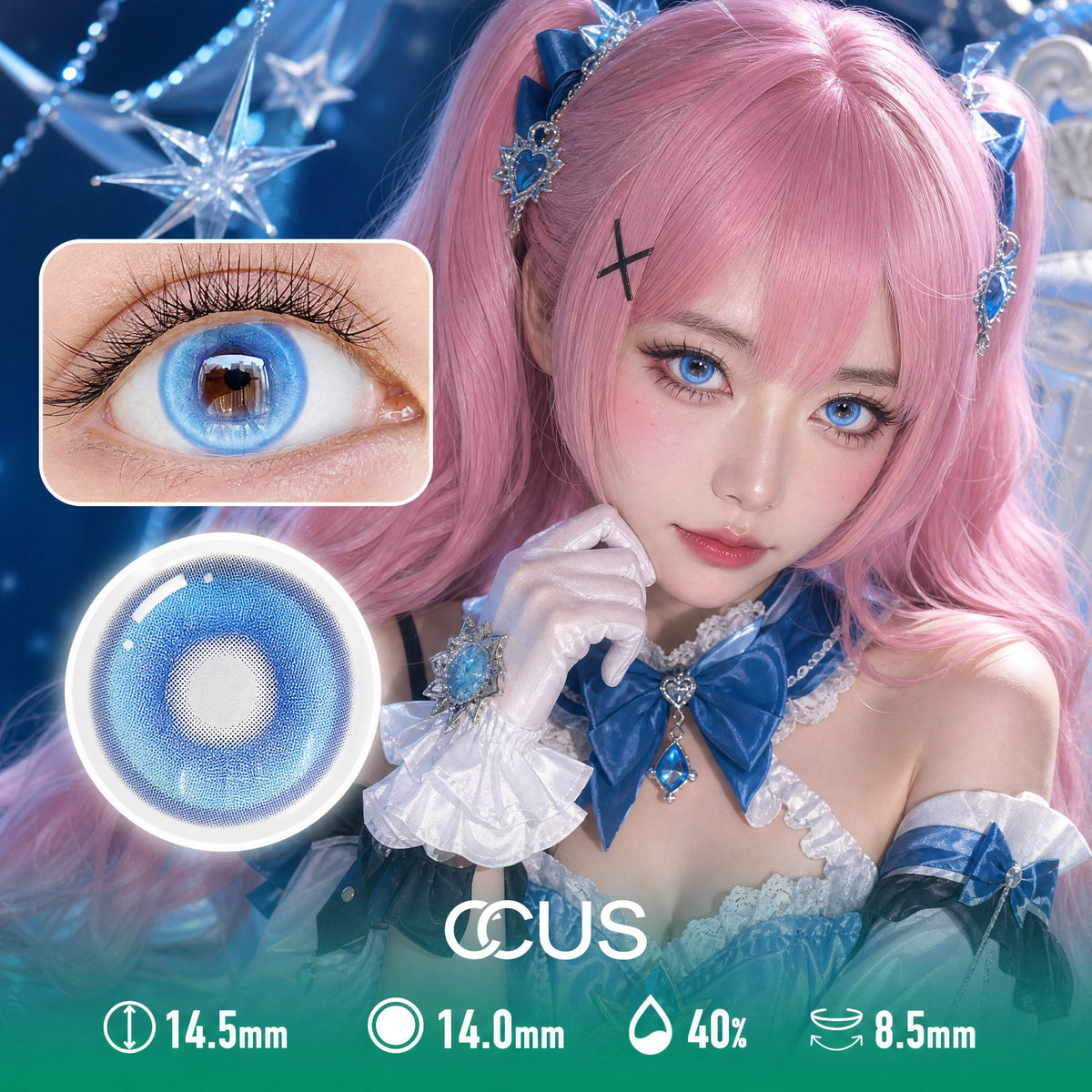Phantom Nightmare Blue Contact Lenses