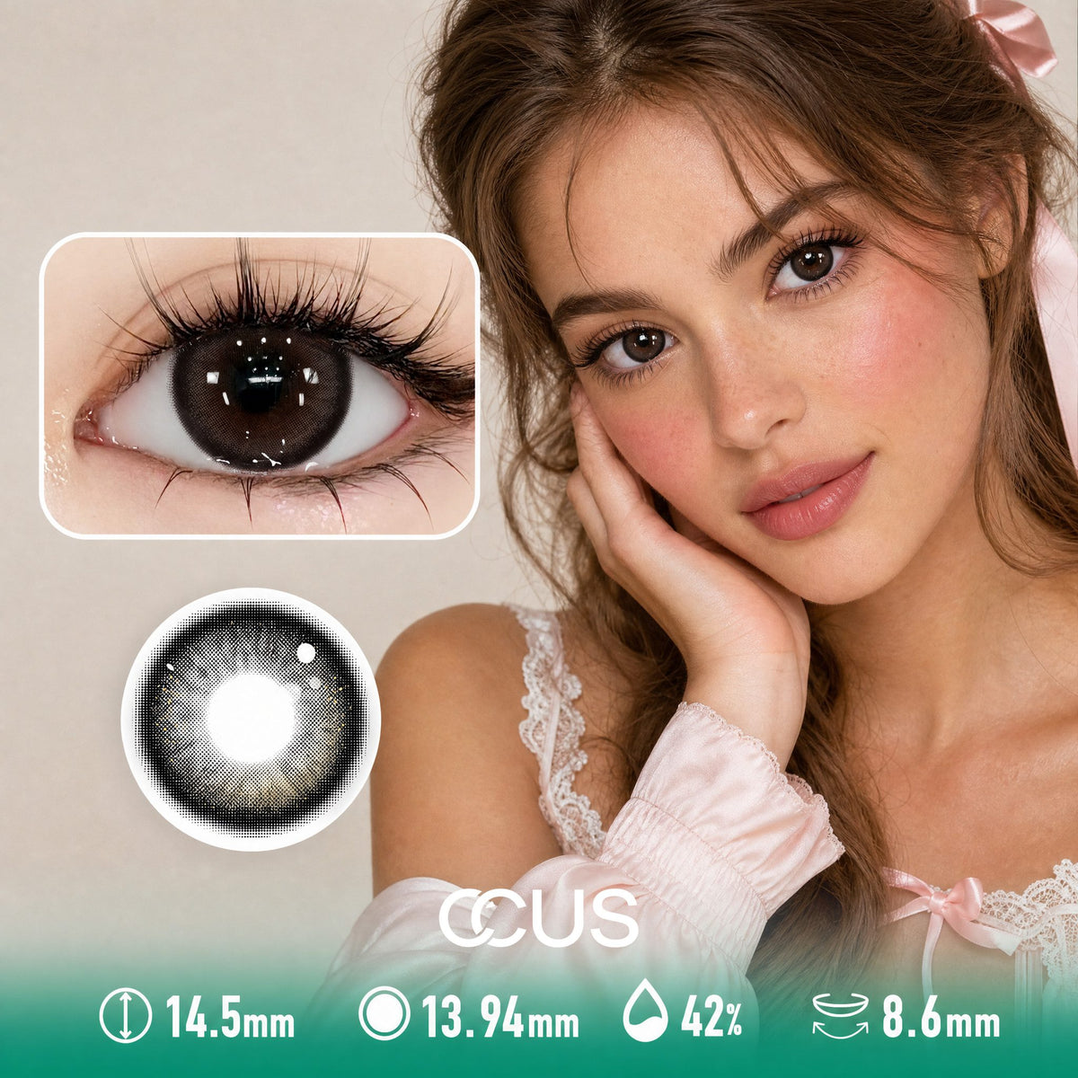 Powder Room Espresso Amber Brown Contact Lenses
