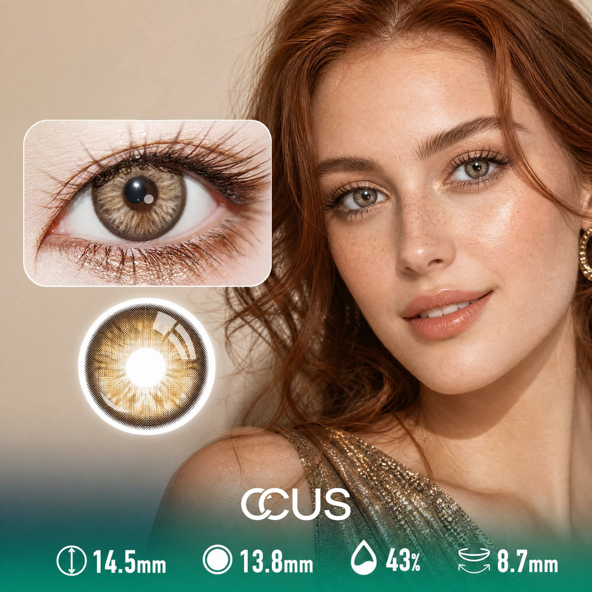 Satin Lily Cocoa Brown Contact Lenses