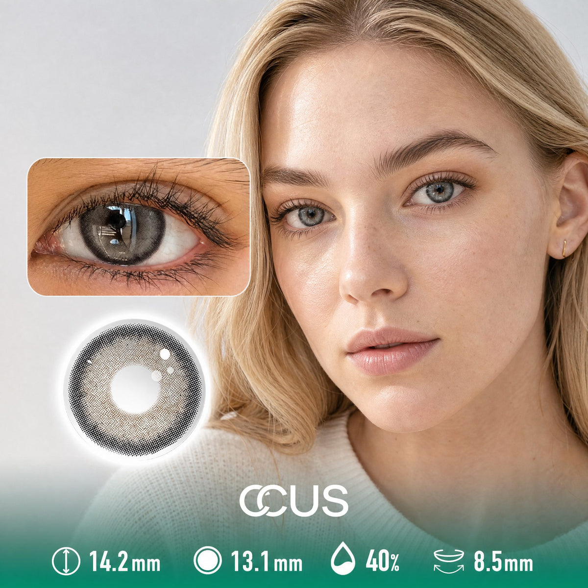 Serene Haze Grey Contact Lenses