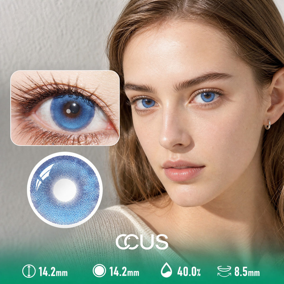 Seville Lace Azure Blue Contact Lenses