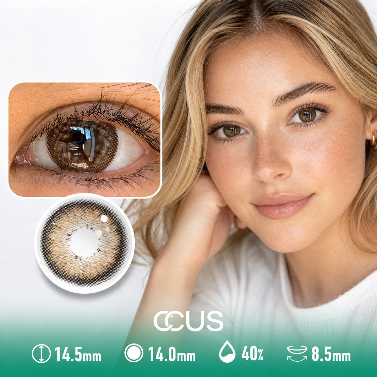 Silk Breeze Cocoa Brown Contact Lenses