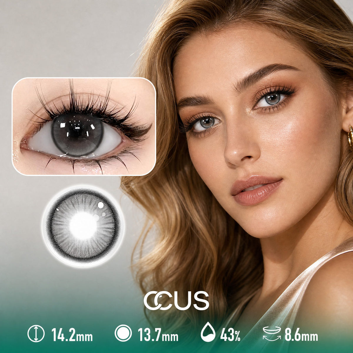 Silk Orchid Mist Grey Contact Lenses