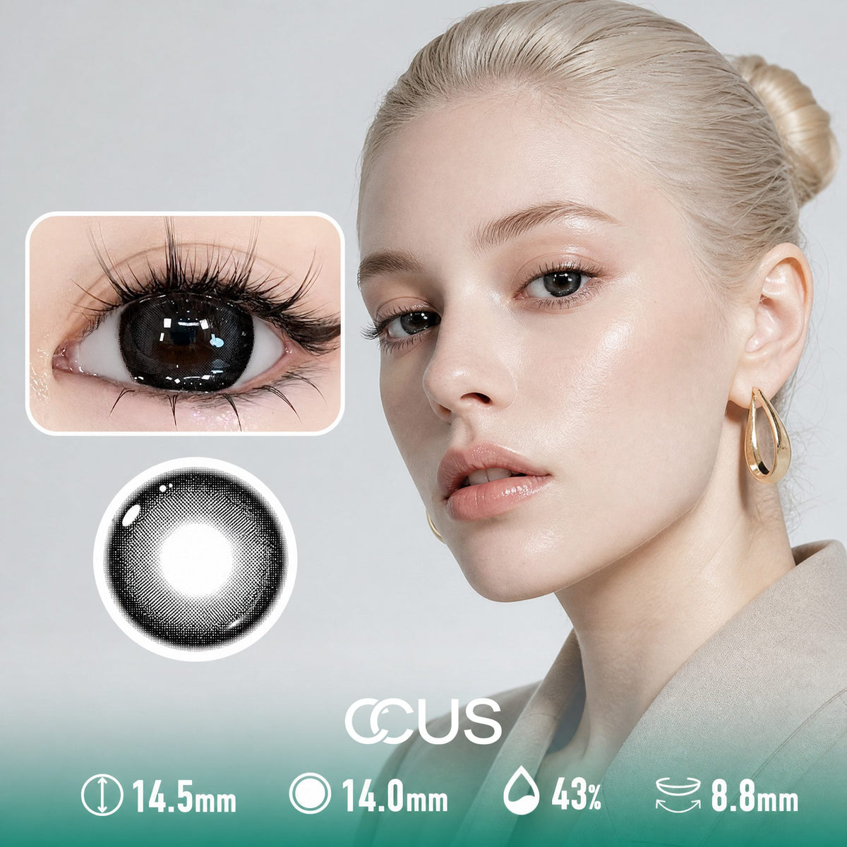 Sleek Doll Onyx Black Contact Lenses