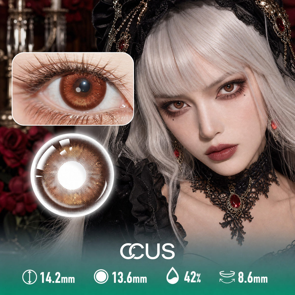 Snow Nocturne Brown Contact Lenses