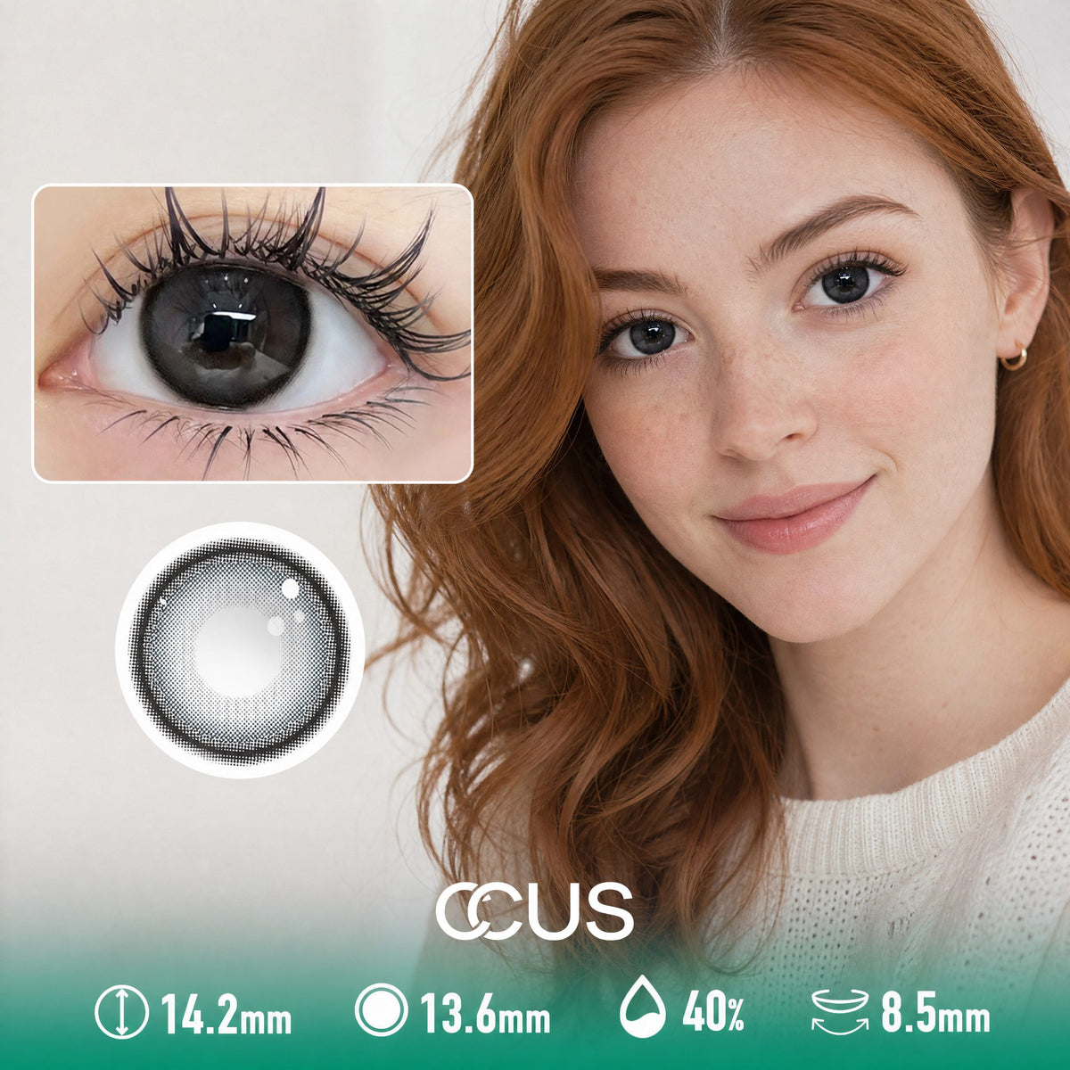 Softlight Charcoal Onyx Black Contact Lenses