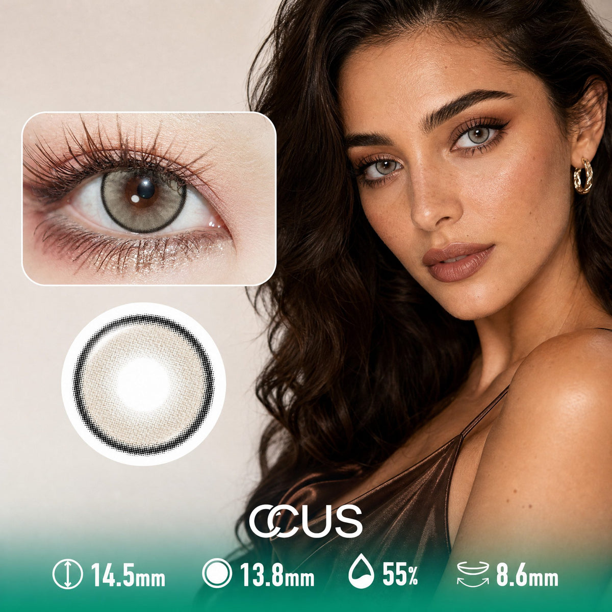 Spotlight Amber Brown Contact Lenses
