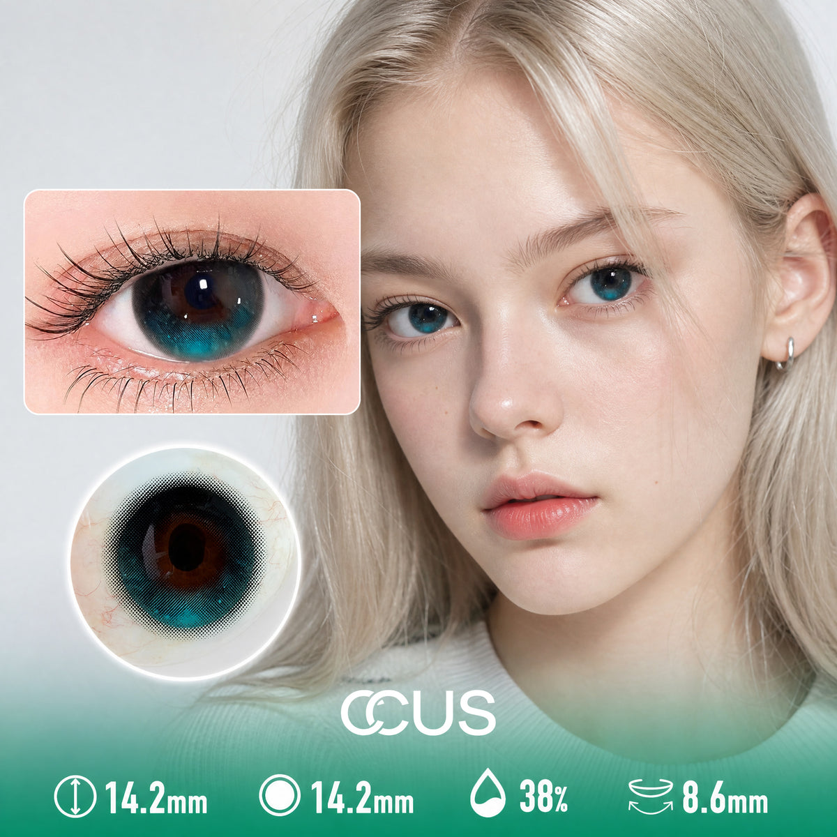 Spring Mist Lake Blue Contact Lenses