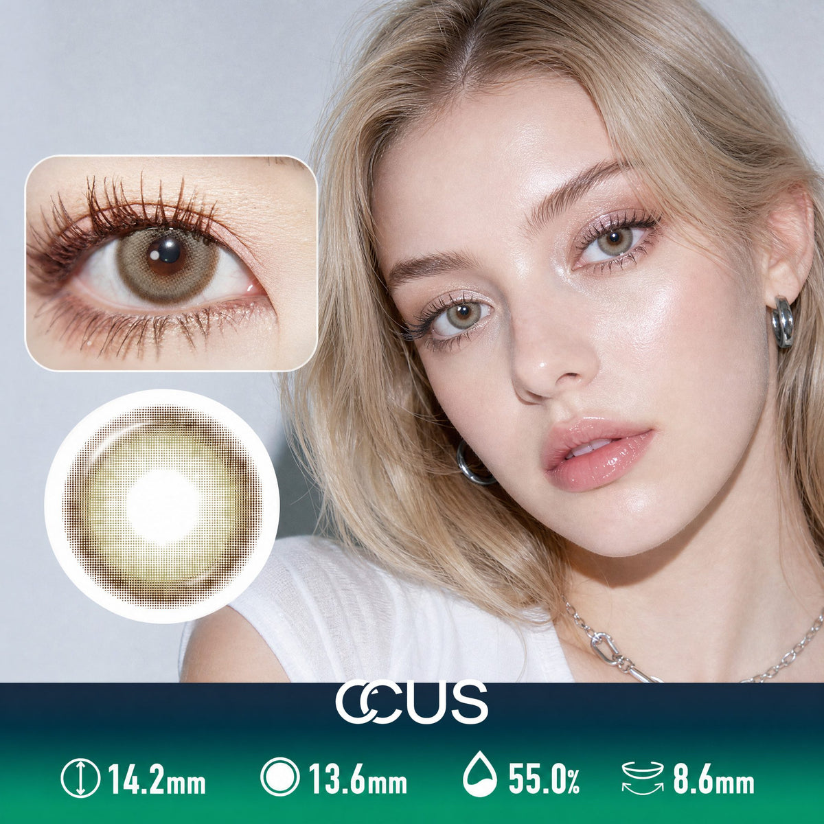 Static Frost Praline Brown Contact Lenses