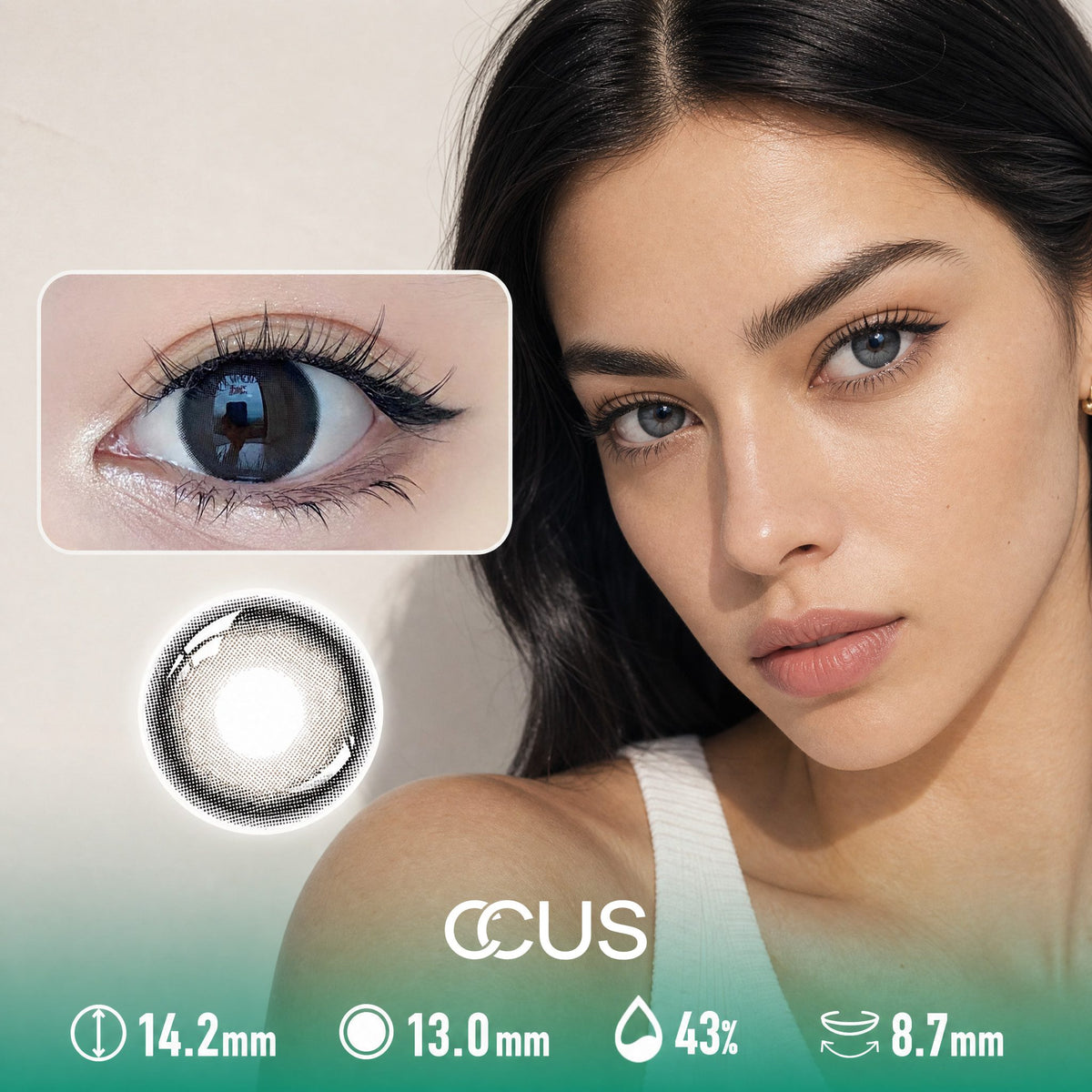 Summer Orchid Cloud Grey Contact Lenses