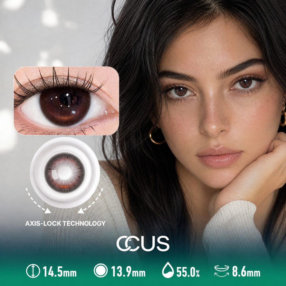 Sunbaked Clay Amber Brown Contact Lenses