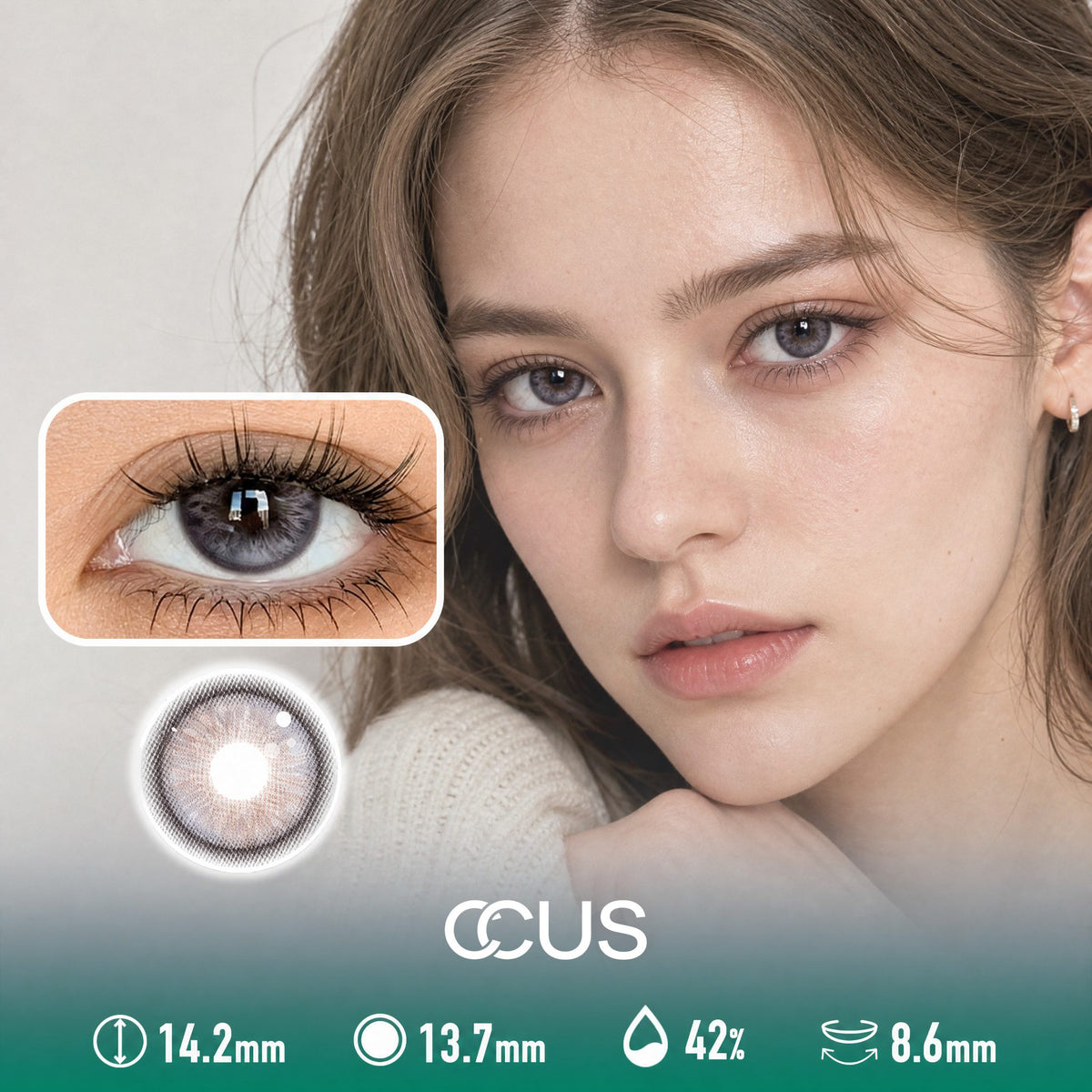 Sunlit Honey Brown Contact Lenses