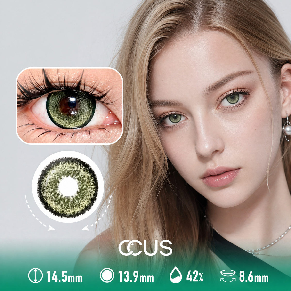 Tidepool Moss Sea Green Contact Lenses