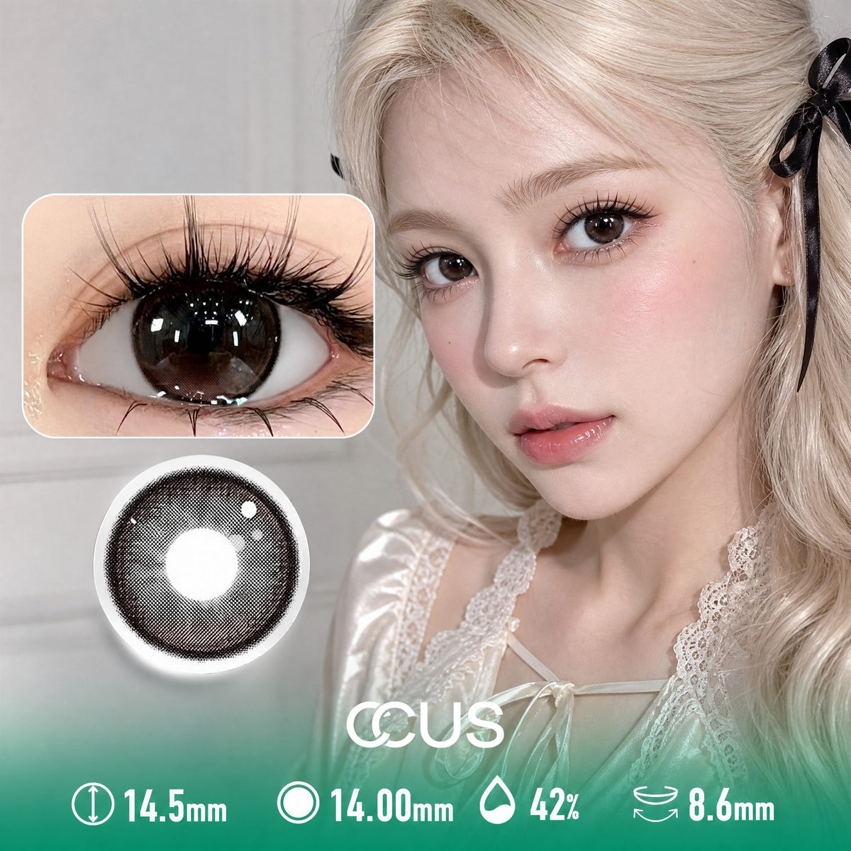 Tulle Chocolate Amber Brown Contact Lenses