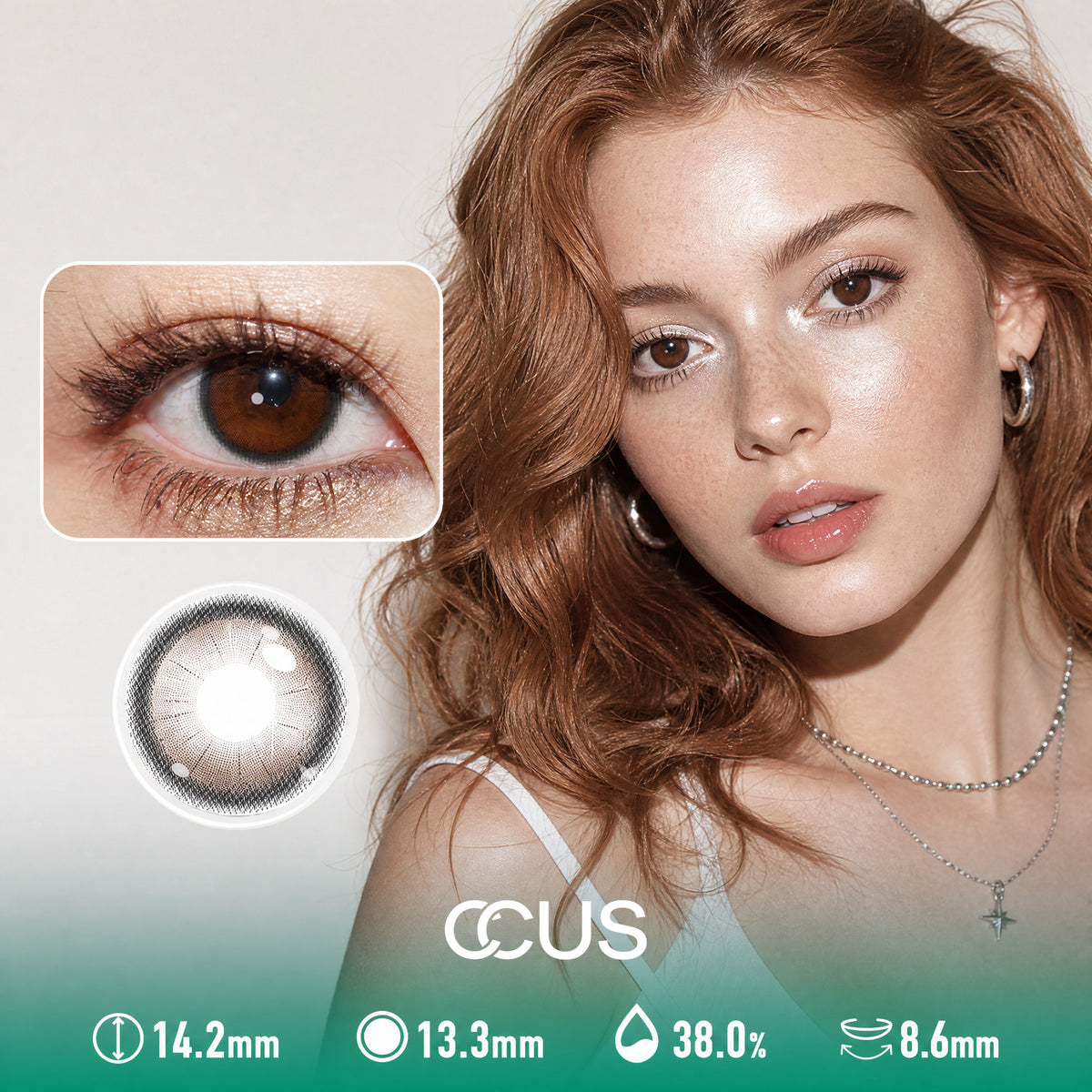 Venice Mist Mocha Brown Contact Lenses