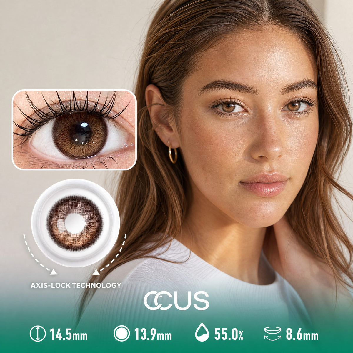 Window Seat Hazel Brown Contact Lenses