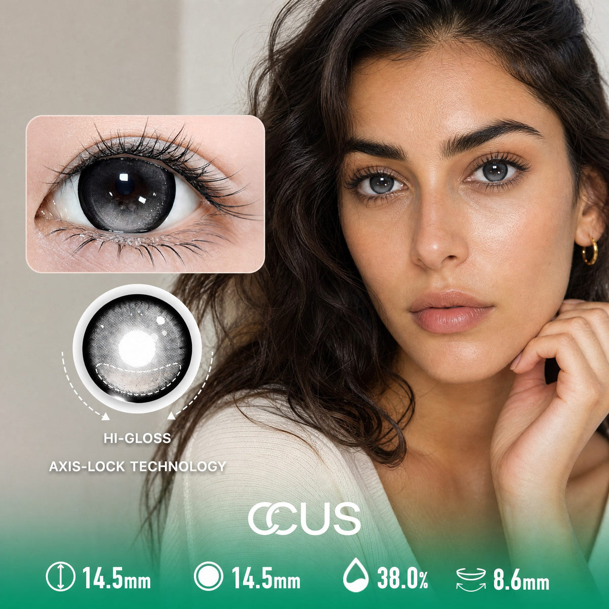 Winter Fog Grey Contact Lenses