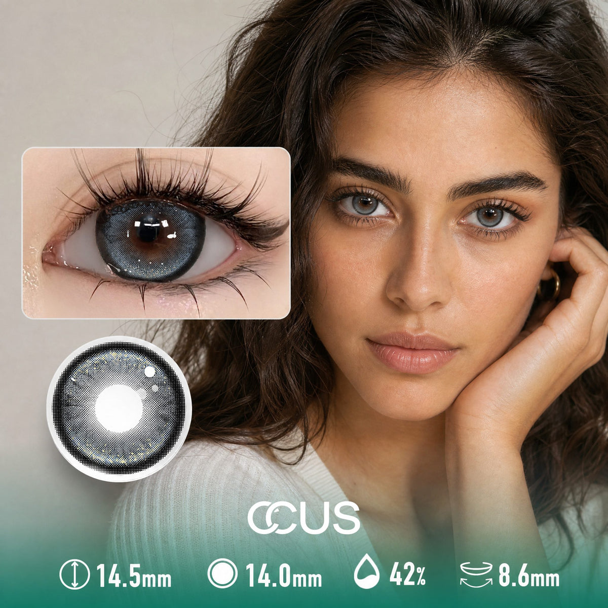Winter Star Cloud Grey Contact Lenses