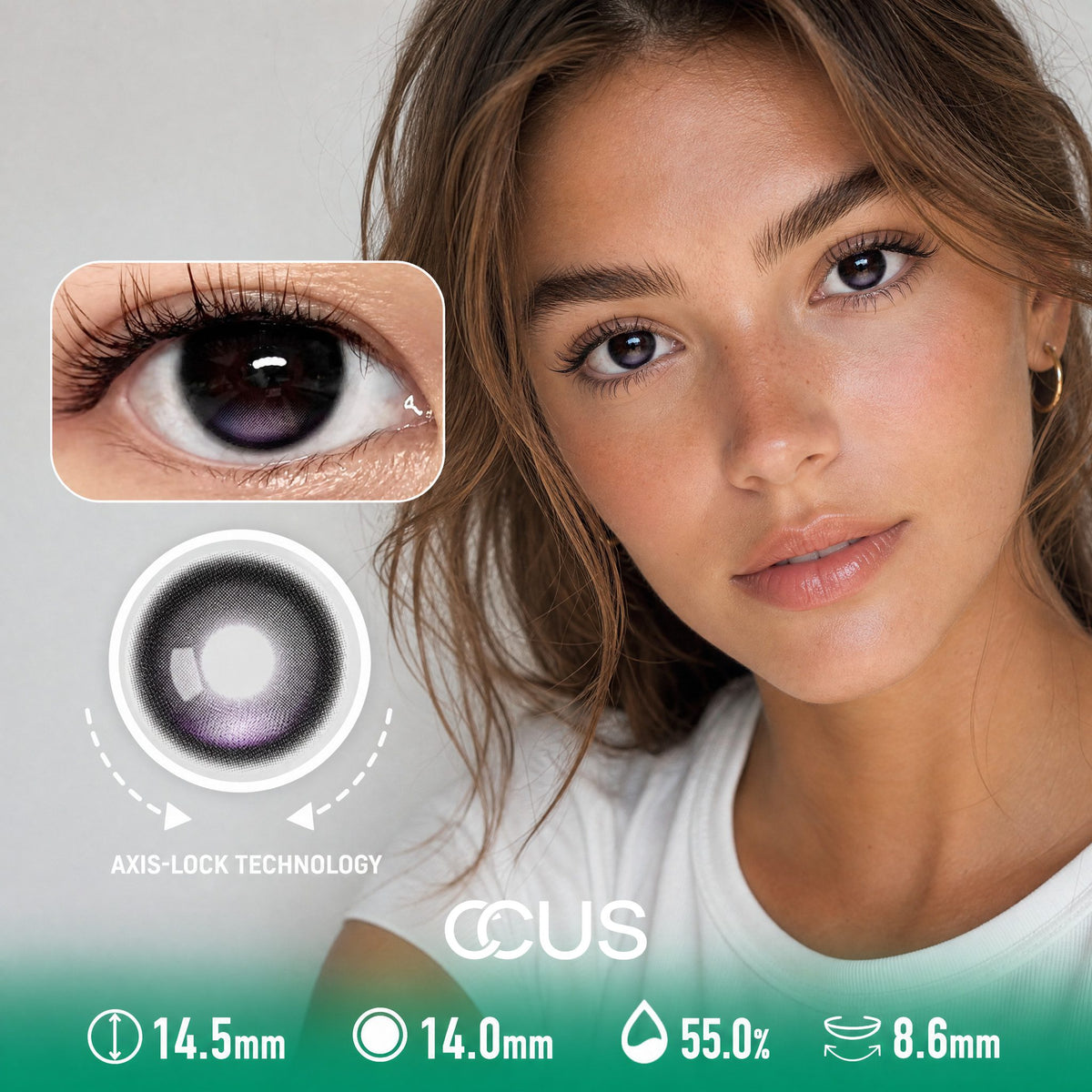 Wisteria Mist Purple Contact Lenses