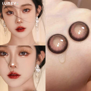 Best COLORED CONTACTS - LUMEYE Strawberry Donuts Black Colored Contact Lenses - LUMEYE