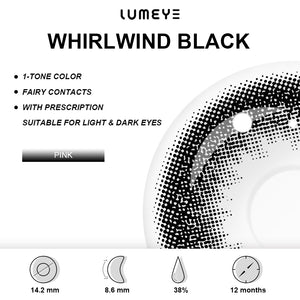 Best COLORED CONTACTS - LUMEYE Whirlwind Black Colored Contact Lenses - LUMEYE
