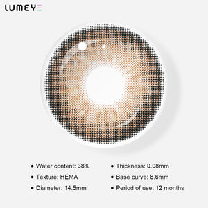 Best COLORED CONTACTS - LUMEYE Hanabi Brown Colored Contact Lenses - LUMEYE
