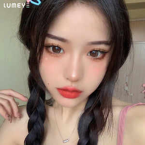 Best COLORED CONTACTS - LUMEYE Highlight Brown Colored Contact Lenses - LUMEYE