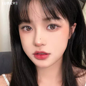 Best COLORED CONTACTS - LUMEYE Highlight Brown Colored Contact Lenses - LUMEYE