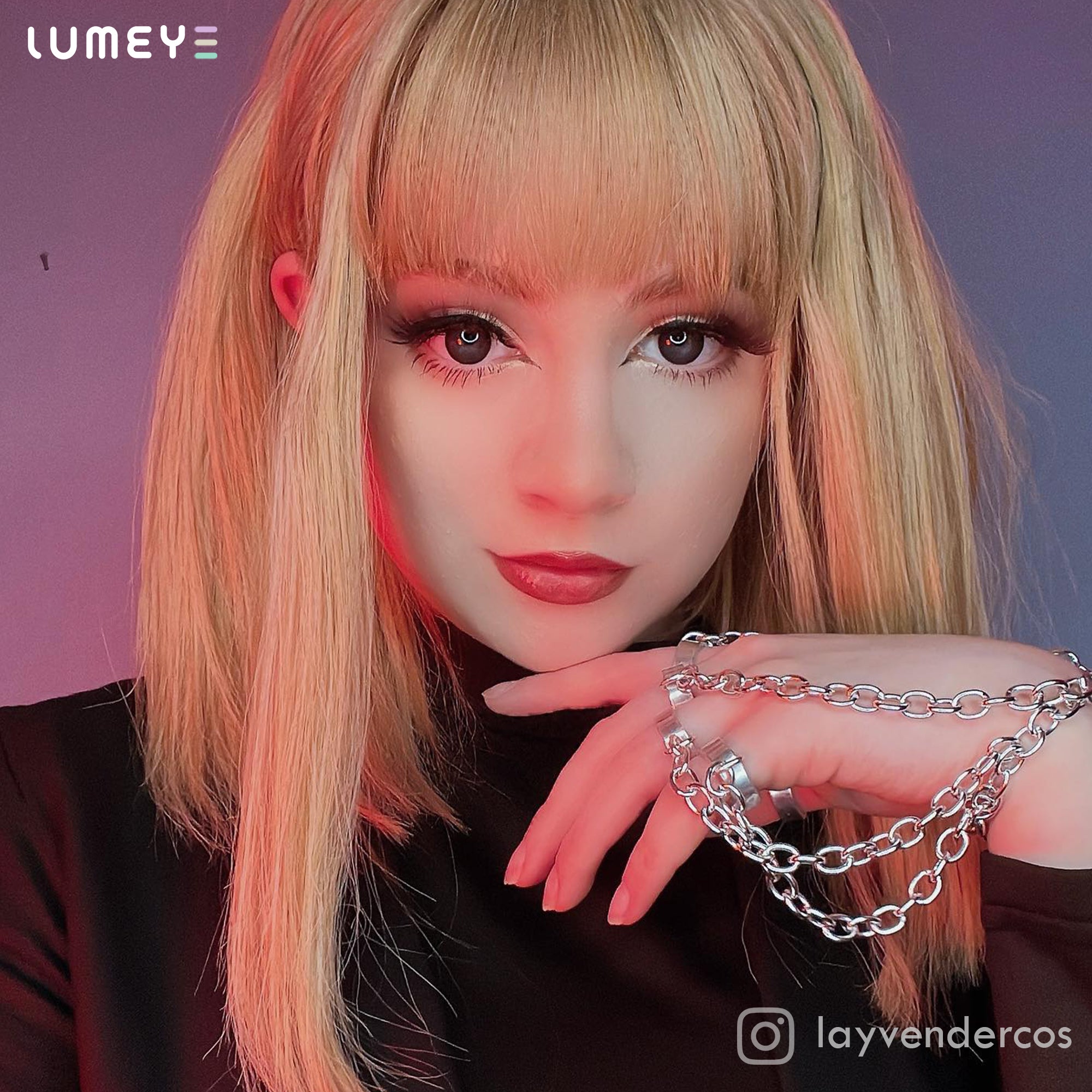 Best COLORED CONTACTS - LUMEYE Leon Black Colored Contact Lenses - LUMEYE